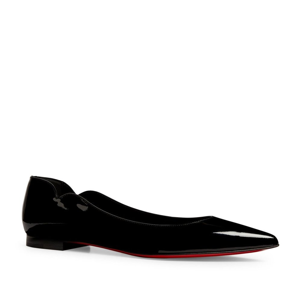 Christian Louboutin HOT CHICKITA Scallop Patent Ballerina Flat Shoes